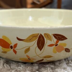 Halls Floral Cream and Brown Decorative Bowl